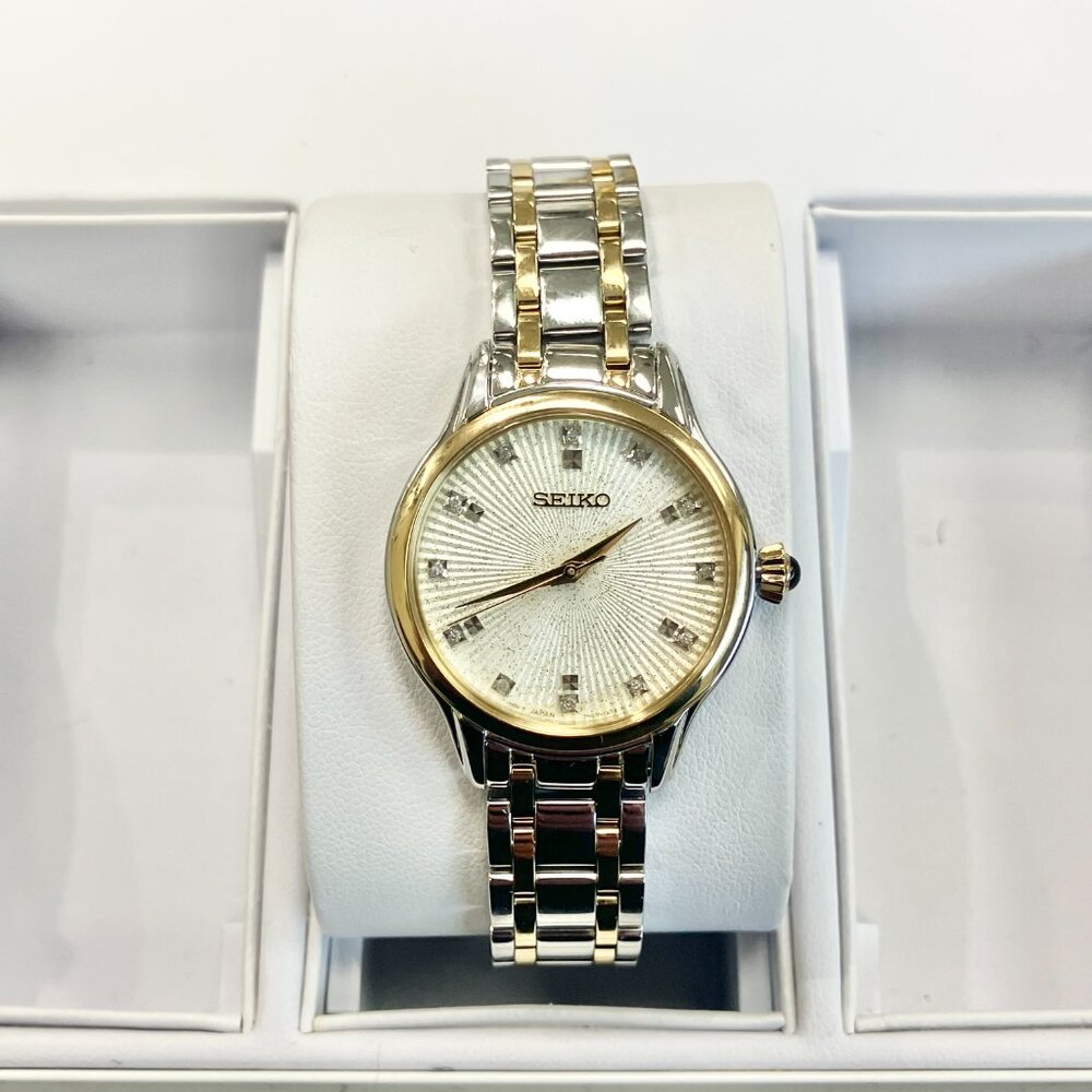 Seiko Gold And Silver Stainless Steel Diamond Watch